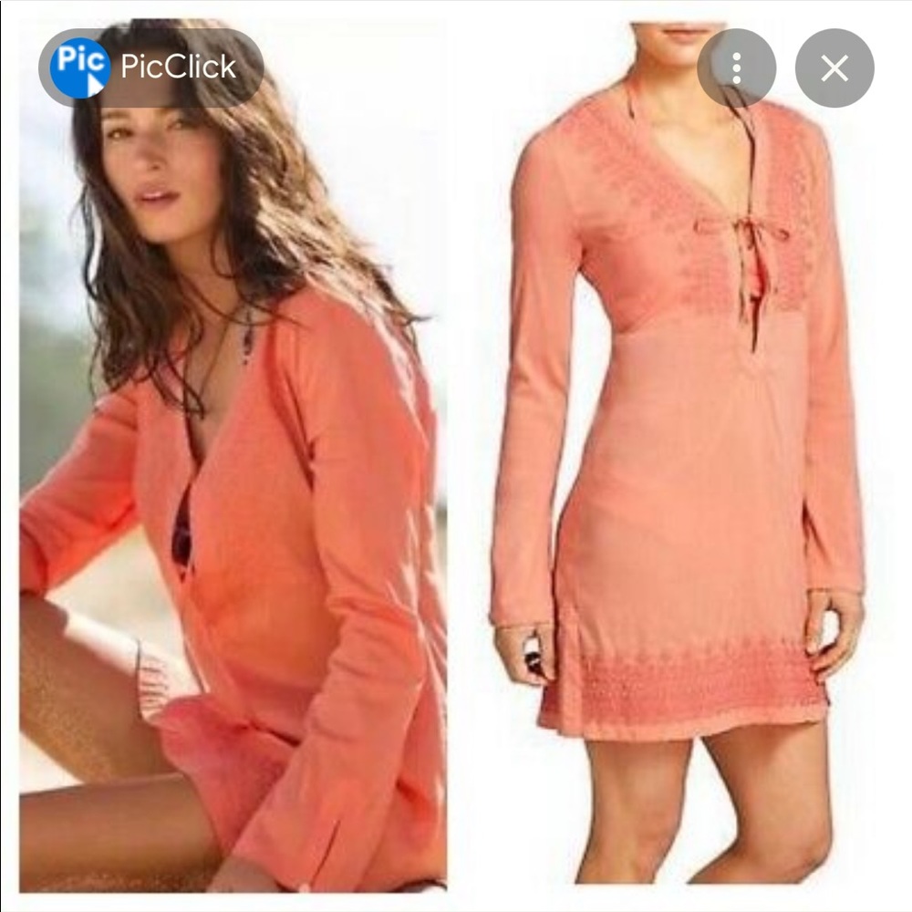 Athleta Coral Swim Coverup